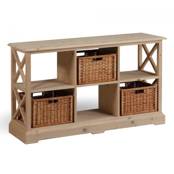 Bookcase with baskets